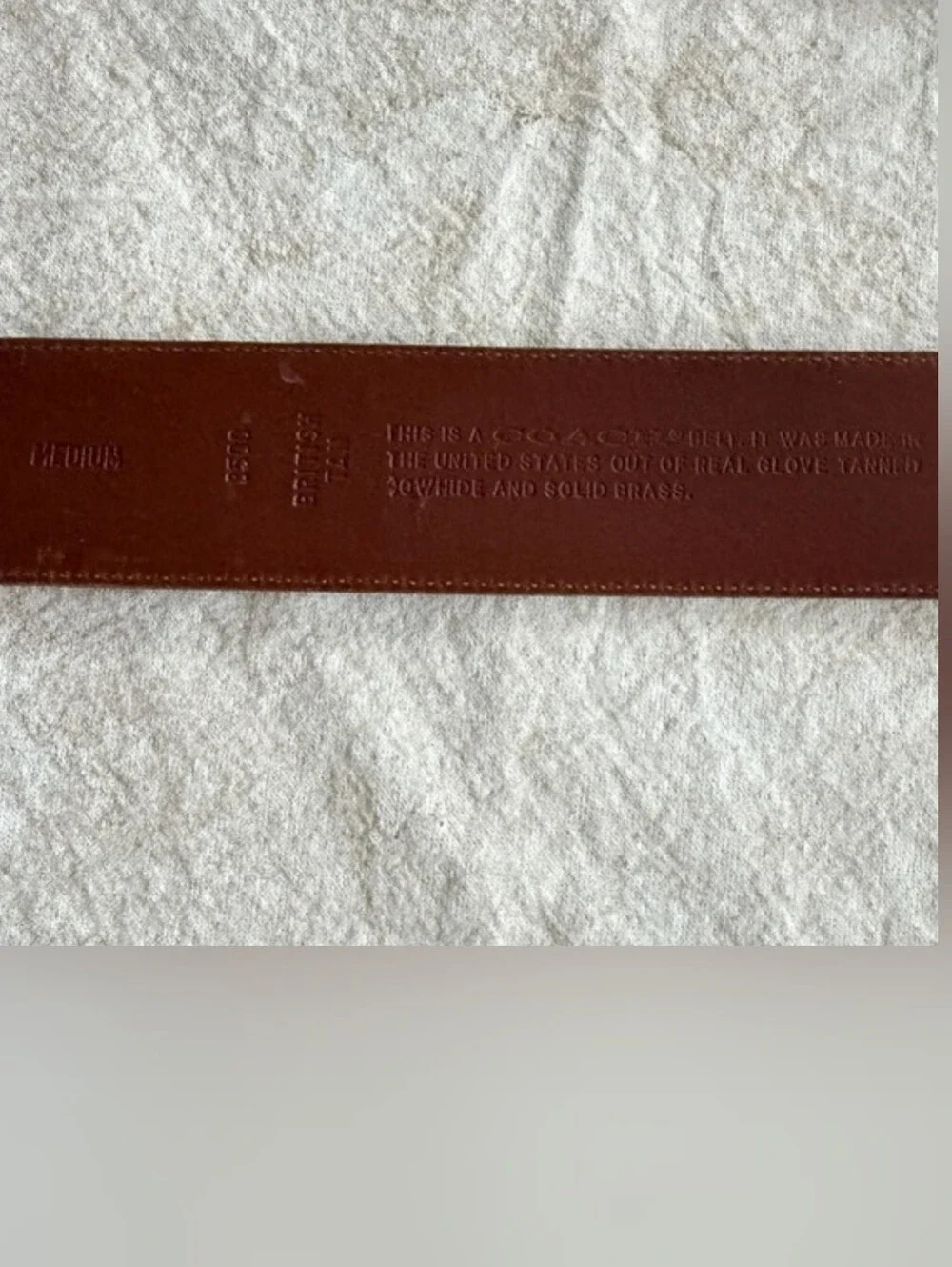 Vintage Coach Belt - British Tan
